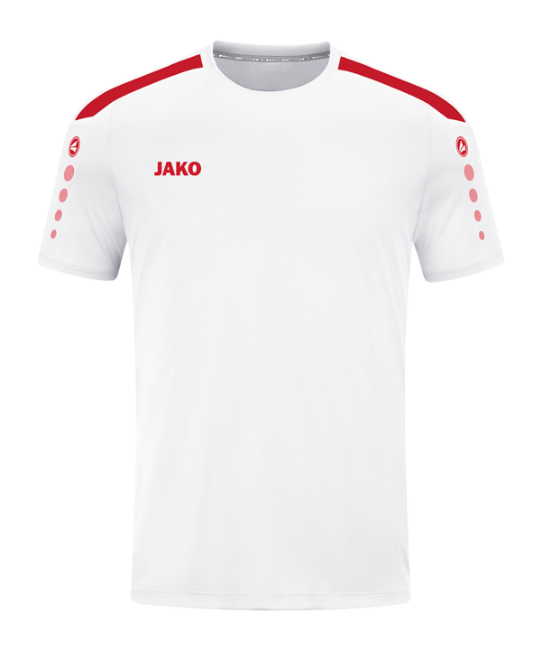 JAKO Power Trikot Weiss Rot F004 - weiss