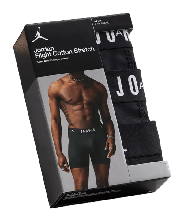 Jordan Flight Cotton Core 3PK Socken Schwarz F023 F023 - schwarz
