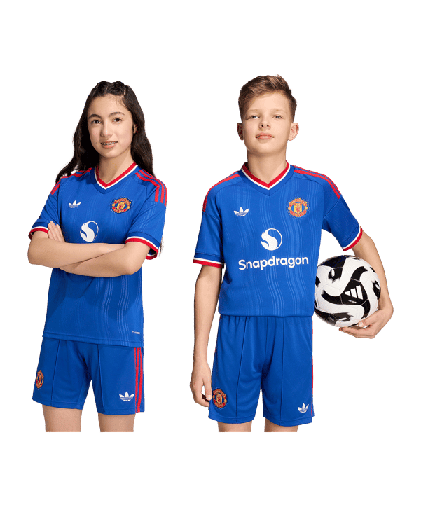 adidas Manchester United Trikot Away 2026/2027 Kids Blau - blau