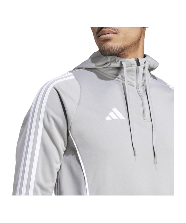 adidas Tiro 24 Training Hoody Grau Weiss - grau