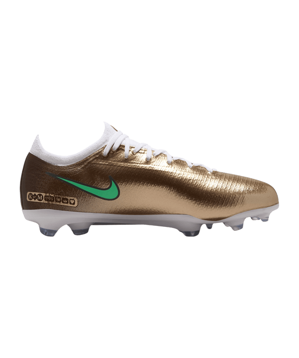 Nike Jr Air Zoom Mercurial Vapor XVII Pro FG Kylian Mbappe Kids Gold F701 - gold