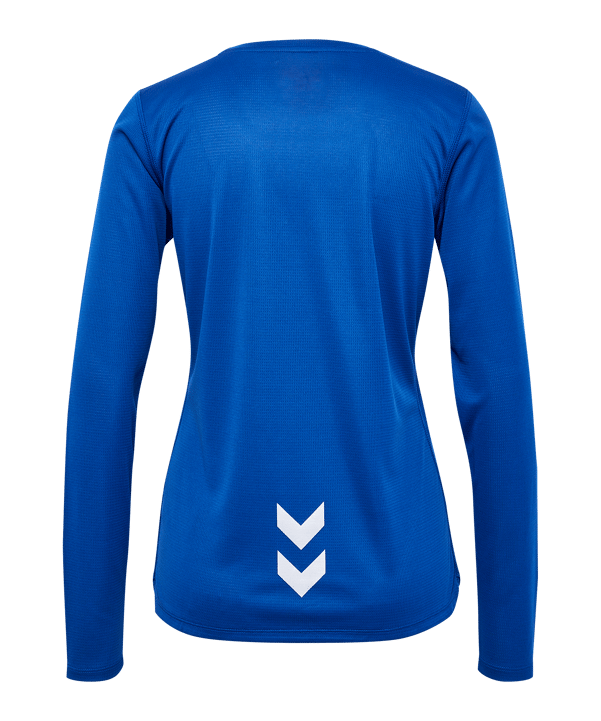 Hummel Run Trikot langarm Damen Blau F7045 - blau