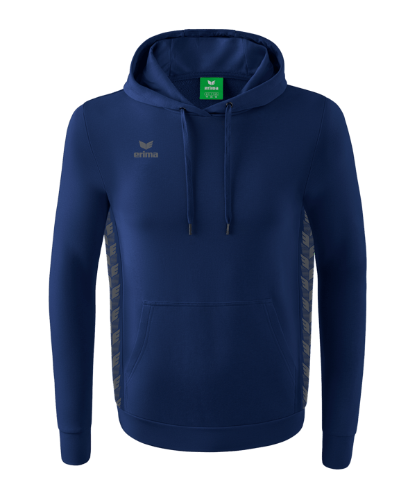 Erima Team Essential Hoody Dunkelblau Grau - blau