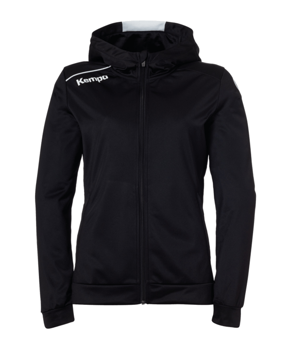 Kempa Player Kapuzenjacke Damen Schwarz Weiss F01 - schwarz