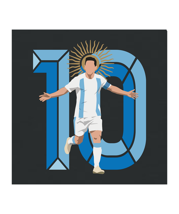 11teamsports Argentinien "GOAT" T-Shirt WM 2026 Schwarz - schwarz