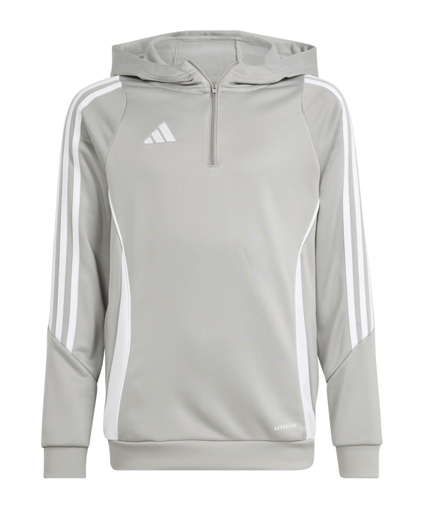 adidas Tiro 24 Training Hoody Kids Grau Weiss - grau