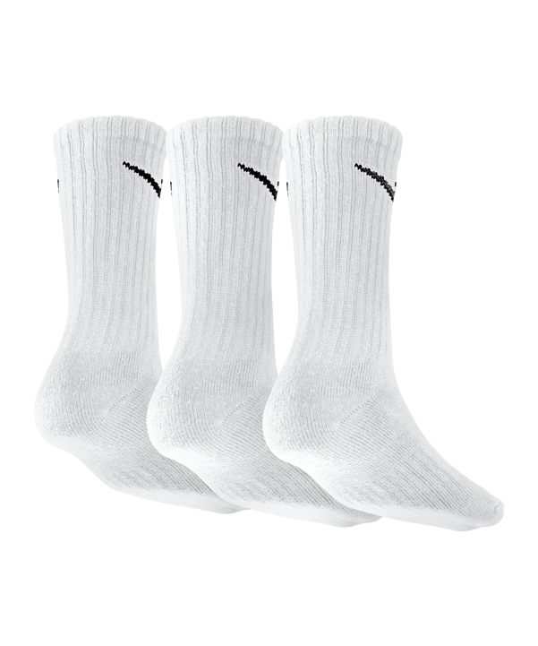 Nike Value Cotton Crew 3er Pack Socken F101 - weiss