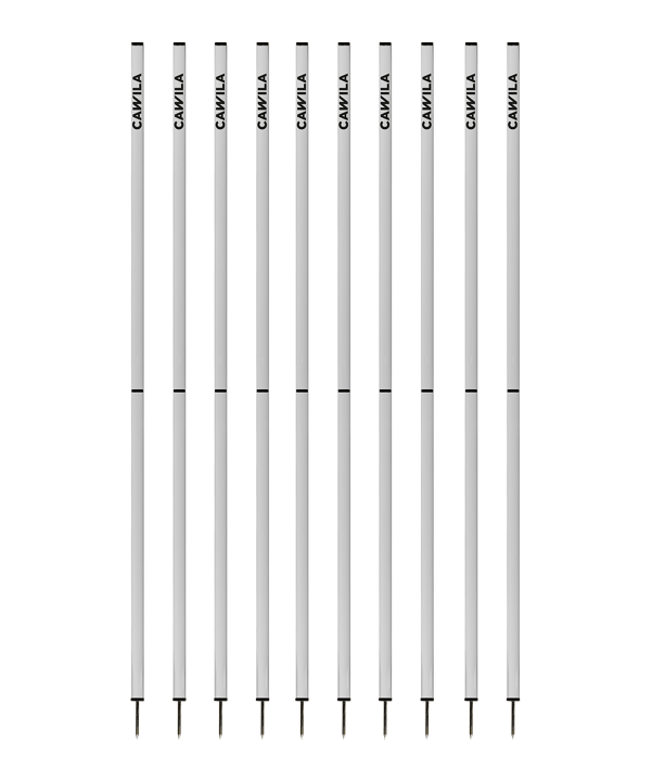 Cawila Academy Slalomstangen 10er Set (33mmx180cm) Weiss - weiss