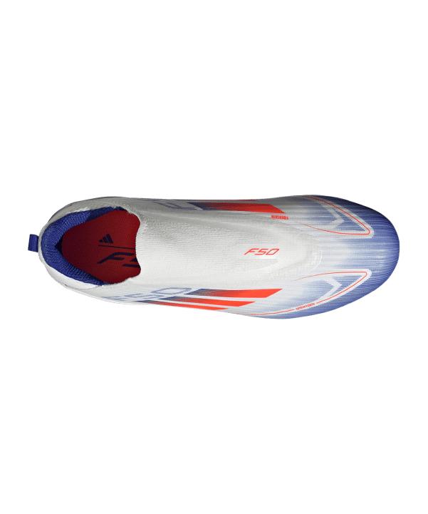 adidas F50 League LL FG/MG Advancement Kids Weiss Rot - weiss
