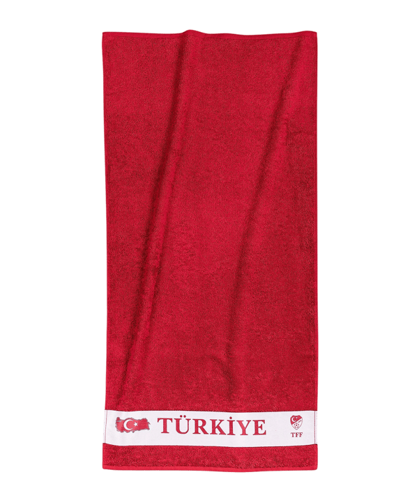 TFF Türkei Handtuch 50x100cm EM 2024 Rot - rot