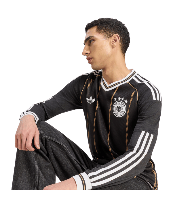 adidas DFB Deutschland Trikot Langarm 3rd 2026 Schwarz - schwarz