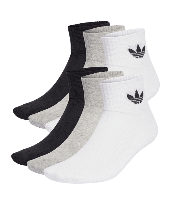 adidas Originals Mid Ankle 6 Pair Socken Weiß - weiss