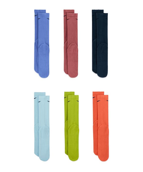 Nike Everyday Plus Cushion Crew 6er Pack Socken Mehrfarbig F967 - mehrfarbig