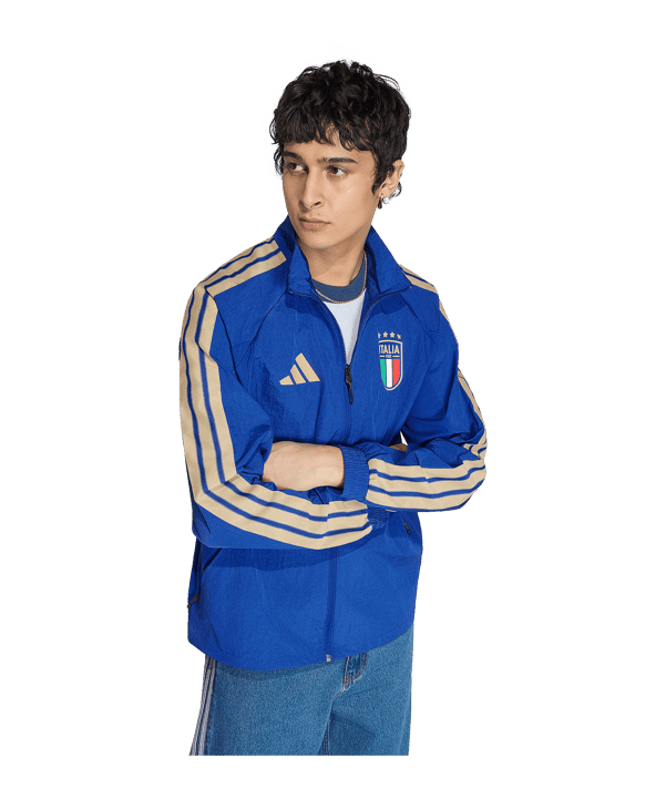 adidas FIGC Italien AN Jacke Blau - blau