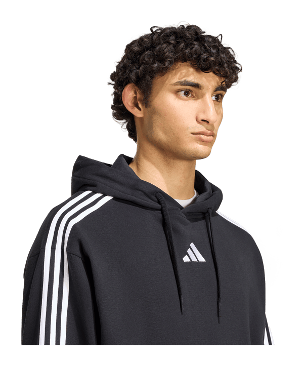 adidas Essentials 3-Stripes French Terry Hoody Schwarz - schwarz