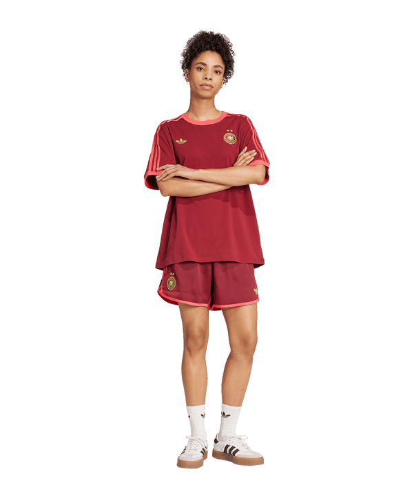 adidas Deutschland T-Shirt Damen Rot - rot