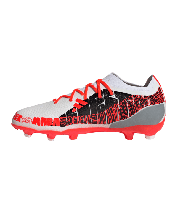 adidas X Speedportal Messi.1 FG Kids Balon te Adoro Weiss Schwarz Rot - weiss
