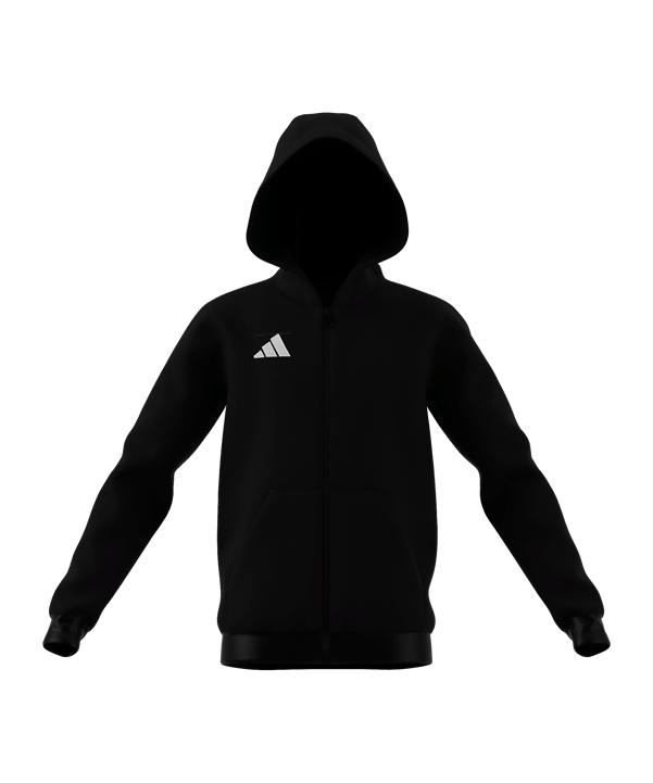 adidas Entrada 26 Kapuzenjacke Kids Schwarz - schwarz