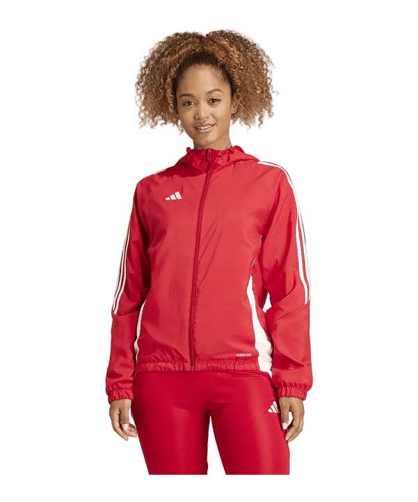 adidas Tiro 24 Windbreaker Damen Rot Weiss - rot