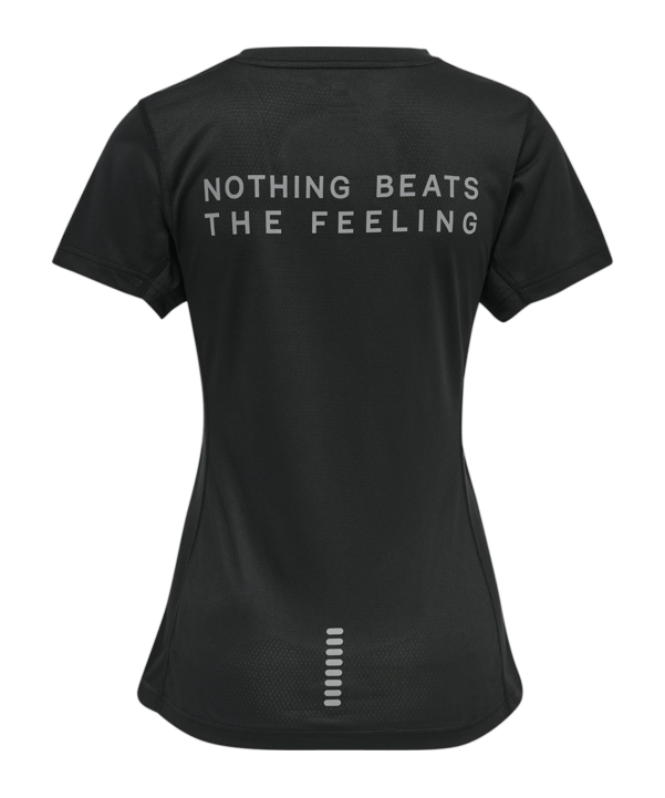Newline Statement T-Shirt Running Damen F2001 - schwarz