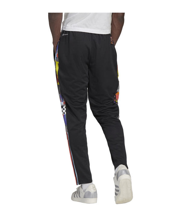 adidas Tiro Pride Trainingshose Schwarz Blau Rot - schwarz