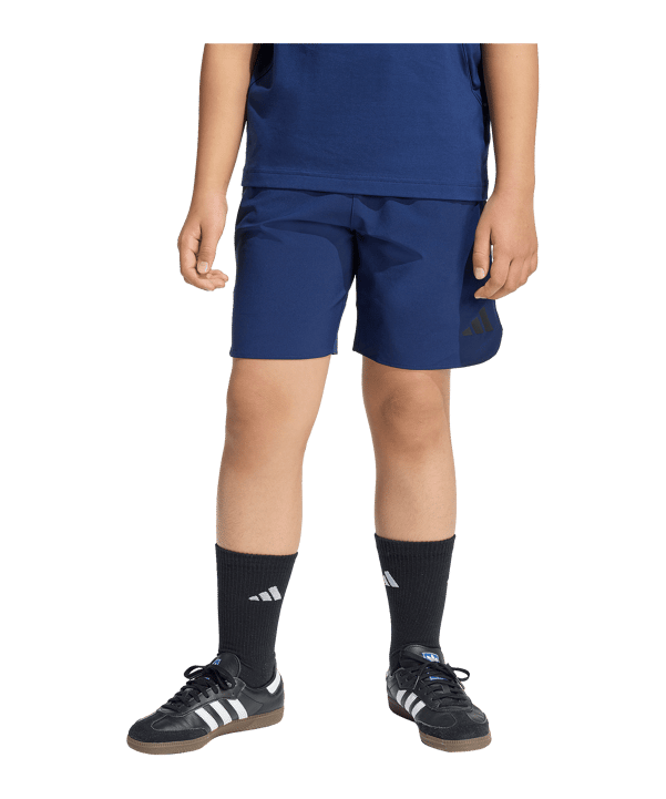 adidas Originals Trio Travel Woven Short Kids Dunkelblau - schwarz