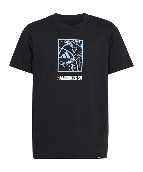 adidas Hamburger SV T-Shirt Kids Schwarz - schwarz