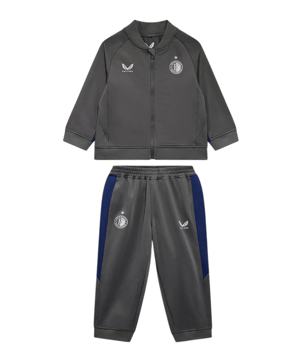Castore Feyenoord Rotterdam Knit Trikot Set Grau - grau