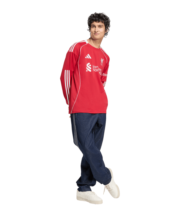 adidas FC Liverpool Trikot langarm Home 2025/2026 Rot - rot