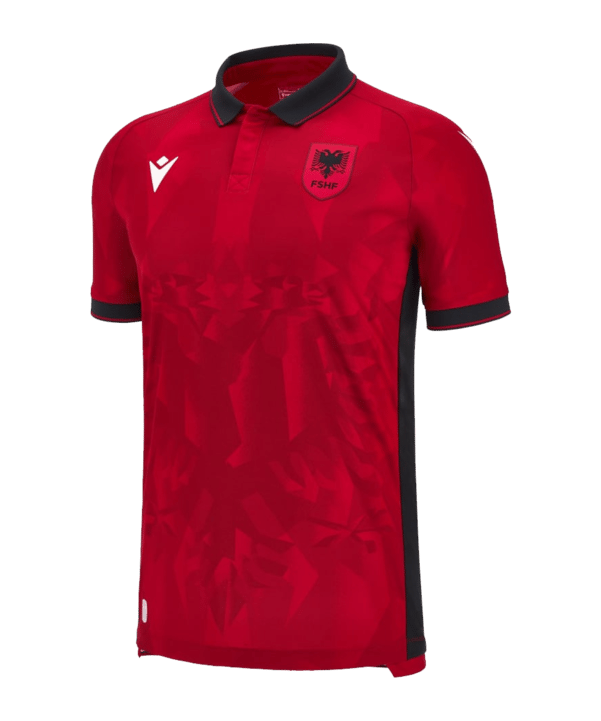 Macron Albanien Trikot Home 2023 Kids Rot - rot