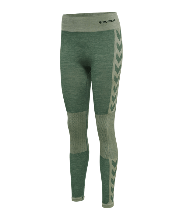 Hummel hmlCLEA Mid Waist Leggings Damen F6465 - gruen