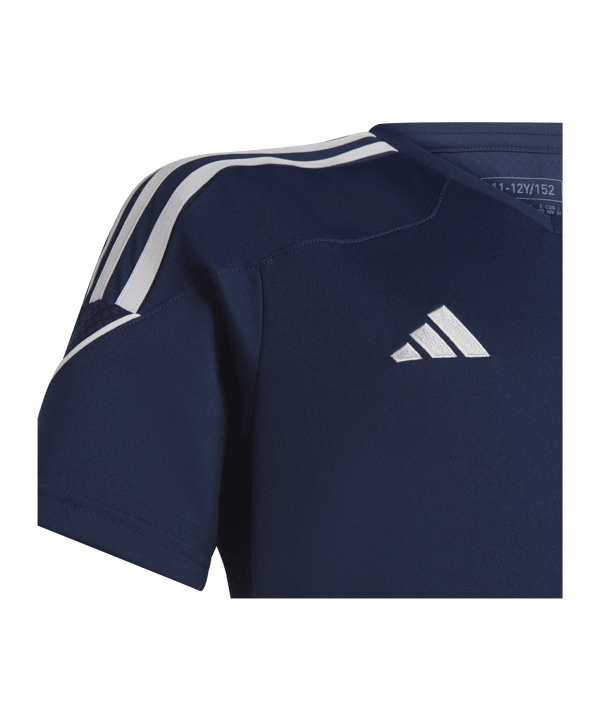 adidas Tiro 23 Trikot Kids Dunkelblau Weiss - blau