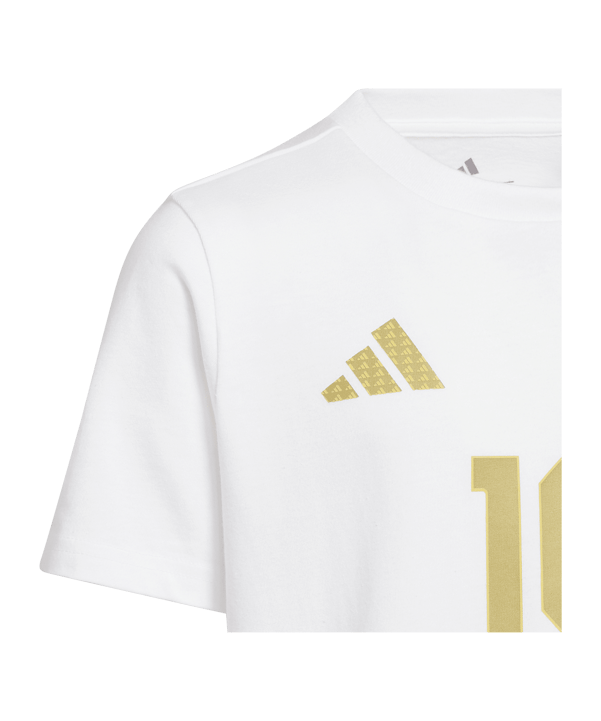 adidas Messi T-Shirt Kids Weiß - weiss