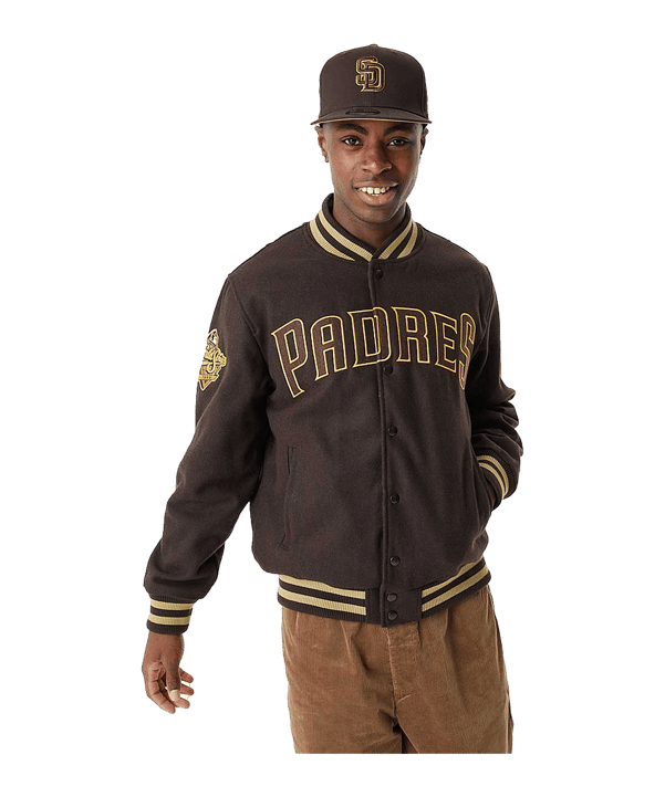 New Era MLB San Diego Padres Varsity Jacke Braun - braun