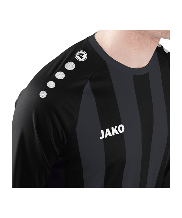 JAKO Inter Trikot Langarm Schwarz Grau Kids F801 - schwarz