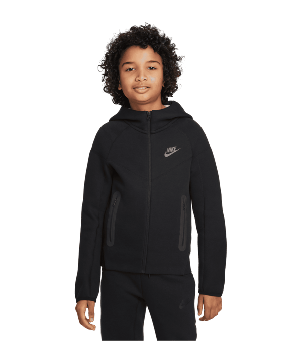 Nike Tech Fleece Jacke Kids Schwarz F010 - schwarz