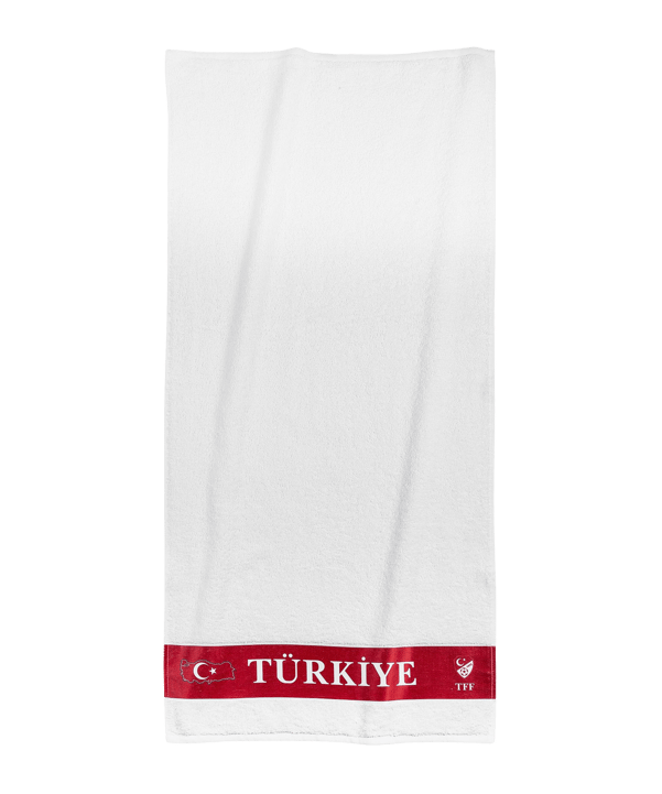 Türkei TFF Handtuch 50x100cm EM 2024 Weiss - weiss