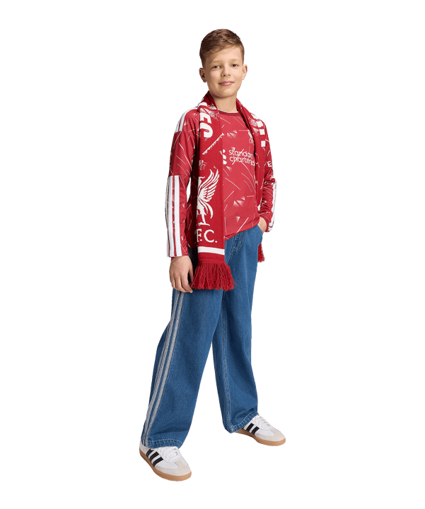 adidas FC Liverpool Trikot Langarm Home 2026/2027 Kids Rot - rot