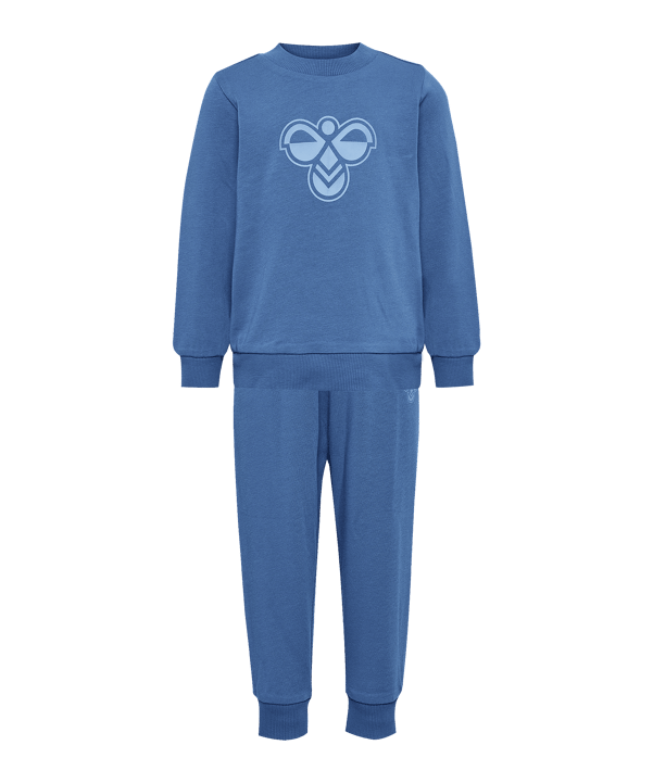 Hummel Mini Jersey Crewsuit Bee Trainingsanzug Kids Blau F7379 - blau