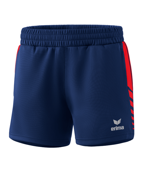 Erima Six Wings Worker Short Damen Dunkelblau Rot - blau