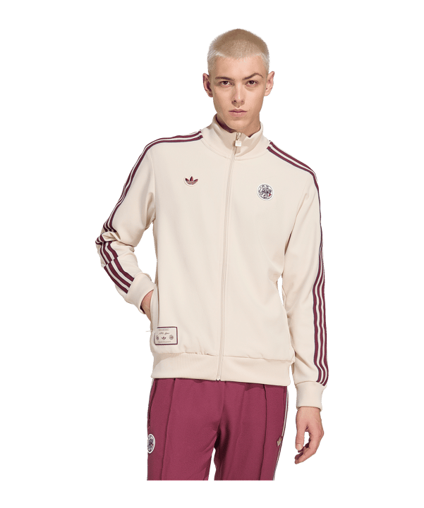 adidas Ajax Amsterdam Icon Track Sweatshirt Beige - beige