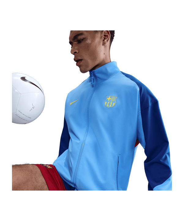 Nike FC Barcelona Strike Anthem Jacke Blau F412 - blau