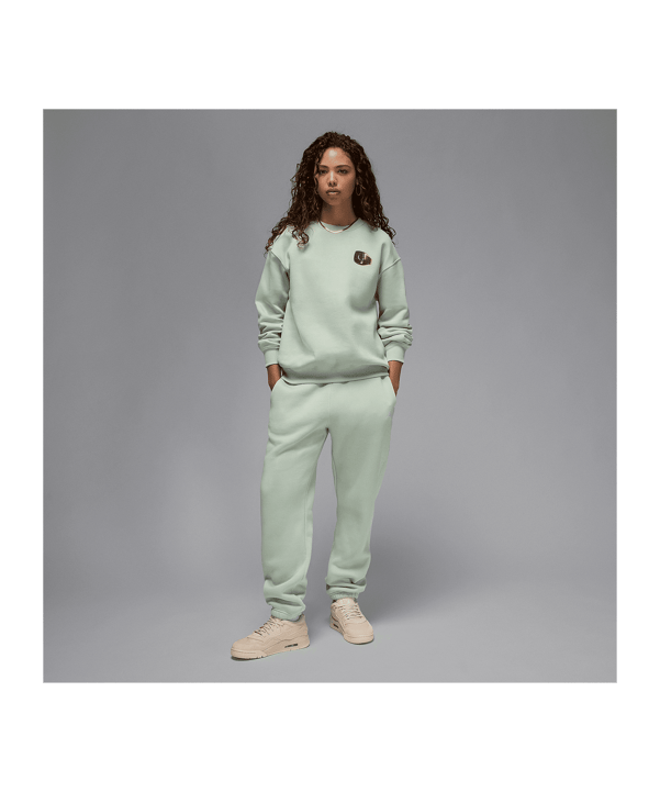 Jordan Brooklyn Fleece Crewneck Sweatshirt Damen Grün F017 - gruen
