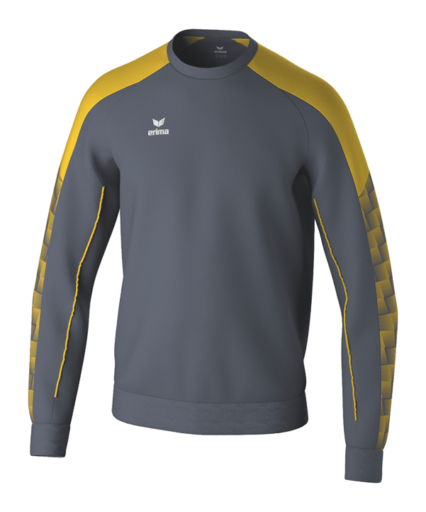 Erima Evo Star Sweatshirt Kids Grau Fslategreygelb - grau
