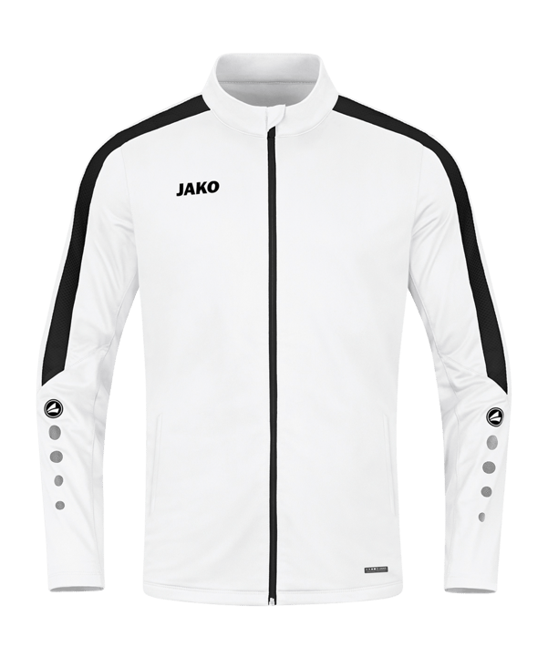 JAKO Power Polyesterjacke Kids Weiss Schwarz F000 - weiss