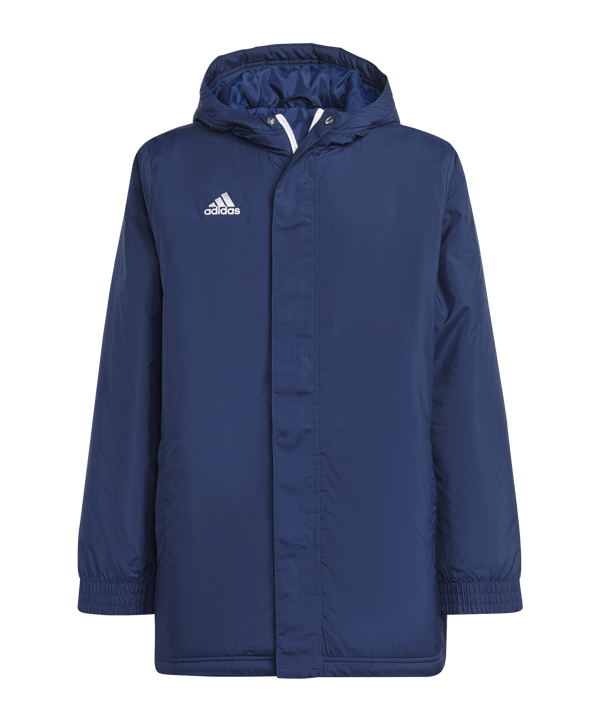 adidas Entrada 22 Stadium Jacke Kids Blau - dunkelblau