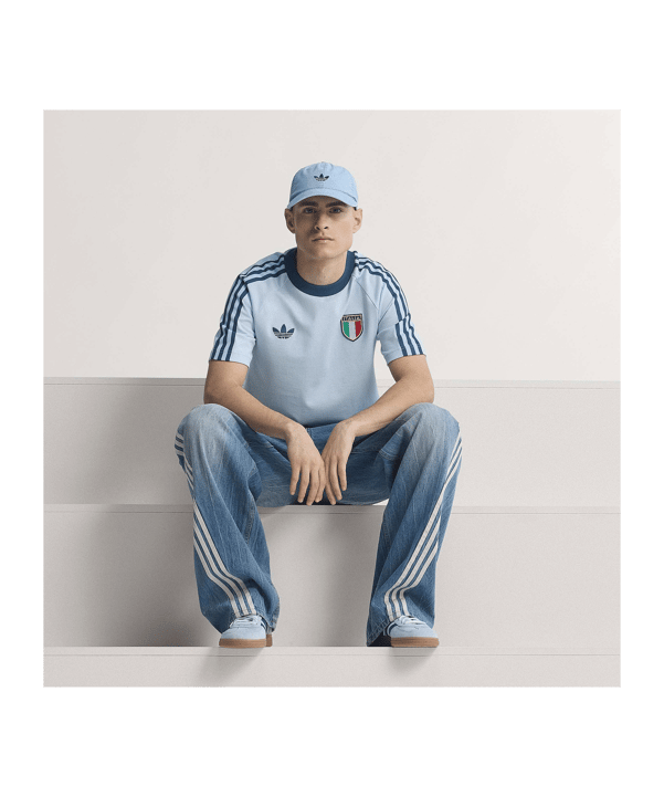 adidas FIGC Italien Originals T-Shirt Blau - blau