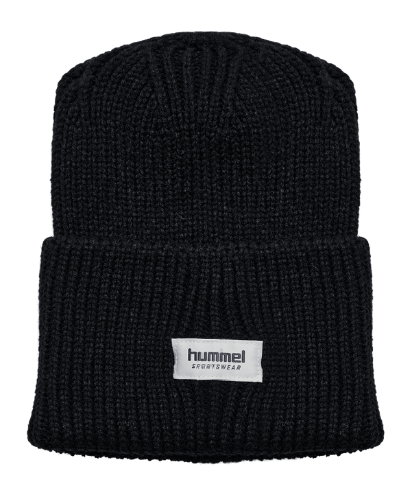 Hummel Heavy Rib Knit Beanie Kids Schwarz F2001 - schwarz