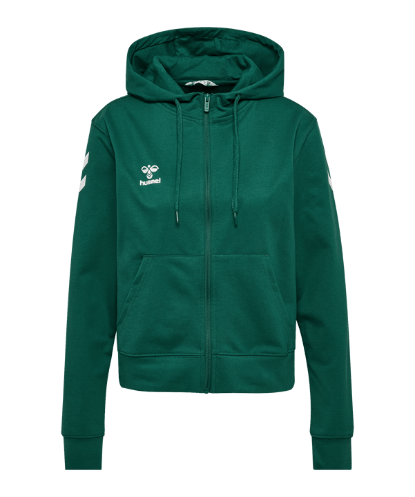 hummel Go 2.0 Chevron Kapuzenjacke Damen Grün F6140 - gruen