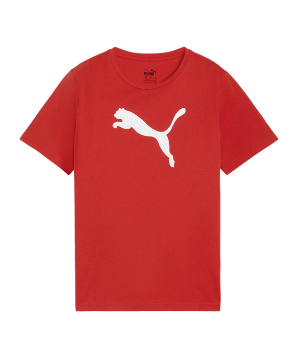 PUMA teamRISE Logo Trainingshirt Kids Rot F01 - rot